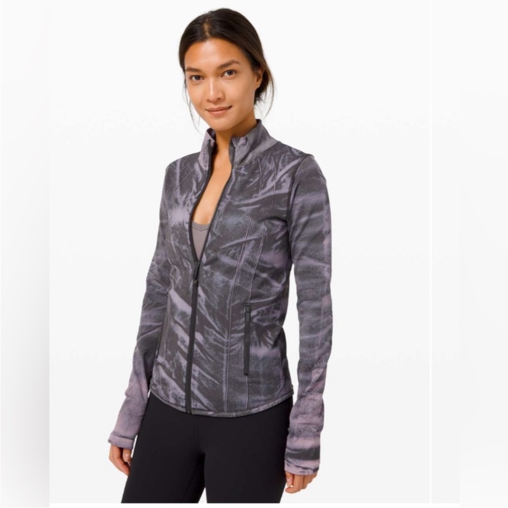 Lululemon Ebb to Street Define Jacket in Wash Stone Wash Graphite Grey Size 8